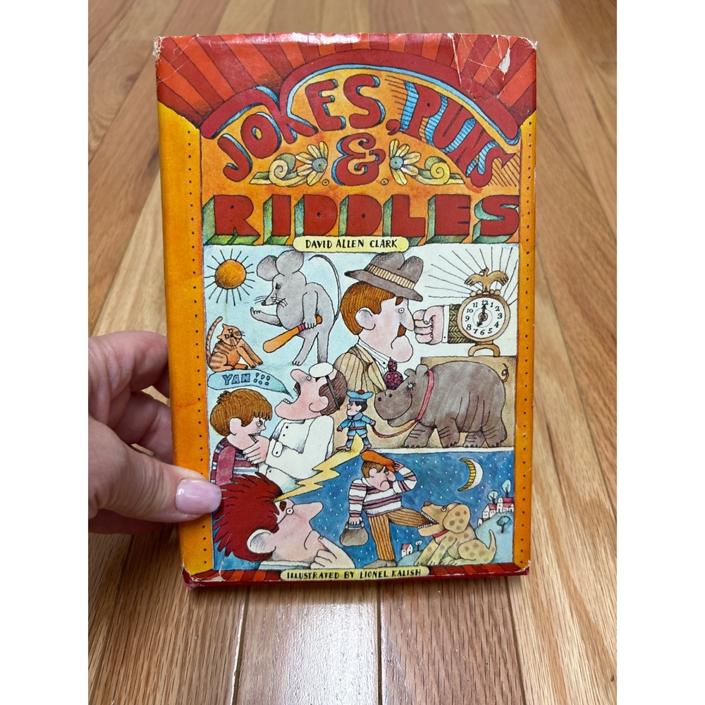 Vintage 1968 Jokes Puns & Riddles David Allen Clark Lionel Kalish Doubleday Book